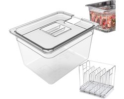 Sous Vide Waterbad Container 11L met Deksel en Rack - BPA-vrij en Temperatuurbestendig