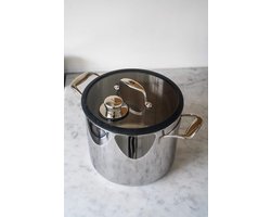 Sous Vide Waterbad - Precisie Kookpan - Perfect Koken - Deksel Beperkt Verdamping - 9.8 Liter - Zilver