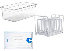 Universeel Sous Vide RVS Rek en Inzetstuk voor C20 Container
