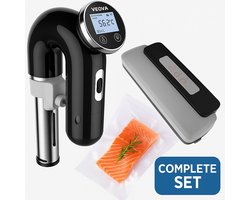 Veova Sous Vide Set – Inclusief Stick, Vacuümapparaat & Zakjes – 1200W – Temperatuur 0-95°C – Droogkookbeveiliging