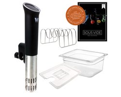 Wartmann Sous Vide Set - 1508 Stick, 12 Liter Waterbak, Rekje, Deksel en Sous Vide Kookboek (E-Book)