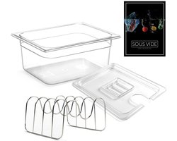 Wartmann Sous Vide Set - Waterbak 12 L - Deksel - RVS Rekje - Incl. Digitaal Handboek - BPA-vrij & Vaatwasserbestendig