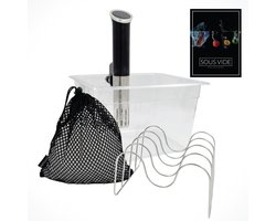 Wartmann Sous Vide Stick 1508 - Complete Set - Waterbak - Rekje - Isolatieballen - Sous Vide kookboek (E-Book)
