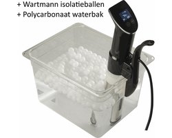 Wartmann WM-1507 - Sous vide stick met 250 sous vide isolatieballen en 12 liter waterbak
