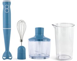 3-in-1 Staafmixer Set met Garde en Hakmolen - Retro Design