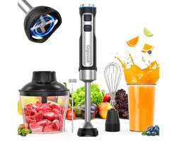 5-in-1 Staafmixer met 1000 W en 21 Snelheden voor Koken en Bakken