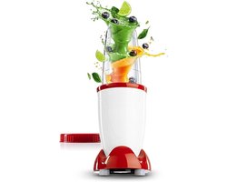 Aura® Mixer staafmixer - Mixer - Mixer handmixer - Wit and Rood - ‎34cm x 13cm x 13cm