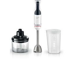 Bosch MSM4W220 ErgoMaster - Staafmixer - 600W - Inclusief Hakmolen - Wit/Donkergrijs