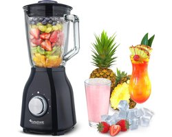 BPA-vrije Blender 1,5L met Glazen Kan en Turbo Functie - 1400W Mixapparaat