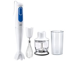 BRAUN Omeletmixer met vleesmolen - MQ3025WH - Wit en blauw