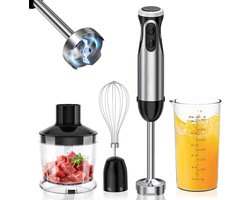 CLGP® Staafmixer Set - Hakmolen - Groentesnijder - Soepmaker - Zwart en Grijs