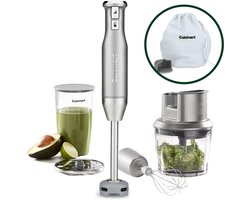Cuisinart Staafmixer Set Power Blend - 400 Watt Staafmixers - Met Hakmolen 950ml - BPA Vrij - Krasvrije Mengkap - 700ml Container - Variabele Snelheid