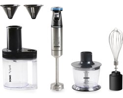 DOMO DO9254M Staafmixer set met spiraalsnijder - Mixer met hakmolen - Krachtige DC motor 800W