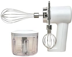 Draadloze 3-in-1 elektrische mixer met hakmolen en 3 snelheden