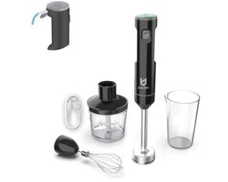 Draadloze Handblender met Oplaadfunctie en Snellader - Mixen, Kloppen, en Opkloppen voor Smoothies, Babyvoeding en Soepen