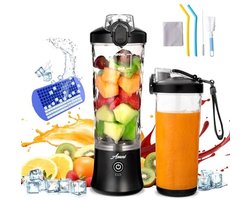 Draagbare Blender voor Smoothies en Shakes - USB Oplaadbare Mini Sapcentrifuge met Reisbeker