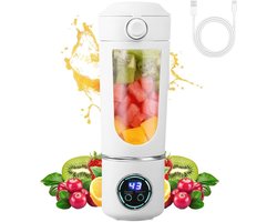 Draagbare Mini Blender voor Smoothies en Shakes - 700 ml, Met 12 Messen en Oplaadbaar