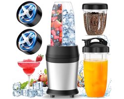 Draagbare Smoothie Blender voor Perfecte Smoothies, Bevroren Dranken en IJsvermaling - 600 ml, 12-delige Set
