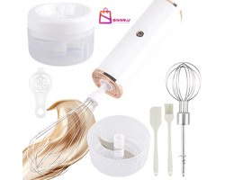 Elektrische Hand mixer 3-in-1 – Garde, Mixer en Mini Chopper – Draagbaar en USB-C Oplaadbaar – 30W – handmixers – blender – staafmixer – 76614