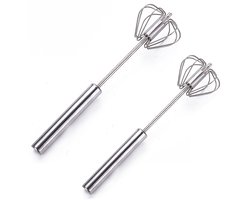 EXCITAT Blender - Staafmixer - Roestvrij staal - voor koffie, milkshakes, melkschuimers - 2 stuks