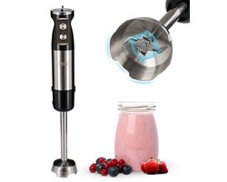 Goodforce Staafmixer – krachtig & vaatwasserbestendig – 12 snelheden + turbofunctie – 1000W – PFAS-vrij