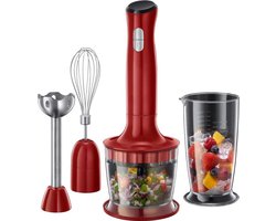 GTB® Staafmixer Set - Staafmixer Braun - Staafmixer met Hakmolen - Rood - 26cm x 17cm x 25cm