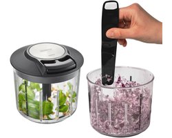 Handmatige Mixer en Groenten Hakker – Professionele Snijder van Roestvrij Staal met Ergonomische Greep