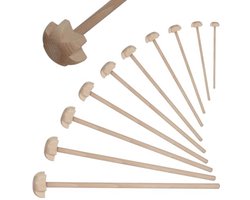 Houten handmixer van FSC-gecertificeerd beukenhout 30 x 4.5 cm
