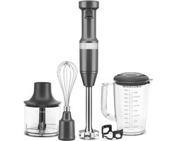 KitchenAid 5KHBV83EDG - Staafmixer - Incl. Accessoires - 5-Delige Set - Grijs/Mat - 2 jaar garantie