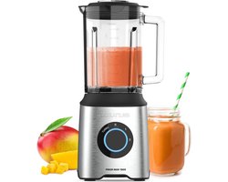 Krachtige Blender 1500W met Glazen Kan 2L en RVS Messen