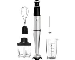 MATTI® 5-in-1 - Staafmixer - Hakmolen - Melkopschuimer - Blender - Elekrtische Staafmixer - Incl. Maatbeker