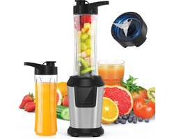 Mini Mixer Smoothie Maker 500W Draagbare Blender met 2 x 600 ml BPA-vrije Flessen