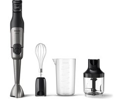 Philips Staafmixer 3-in-1 HR2683/00 - Incl Hakmolen, Maatbeker en Garde/Klopper - 1200 Watt – Regelbare Snelheid - RVS - Zwart