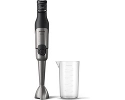 Philips Staafmixer HR2681/00 - 1200 Watt - Inclusief Maatbeker – Geschikt voor Smoothies, Soep en Harde Ingrediënten - Snelheid Regelbaar - RVS - Zwart