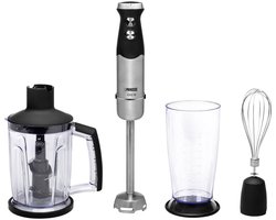 Princess 221221 Staafmixer - Hand blender - Extreem Krachtig – 1000 Watt - 4-in-1 Set - Inclusief Hakmolen, Garde, Mengbeker en Extra lange staaf voor Soep
