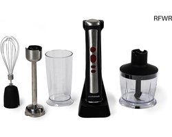 RFWR® Draadloze Staafmixer Set met Maatbeker en Hakmolen - Oplaadbaar, Multifunctioneel