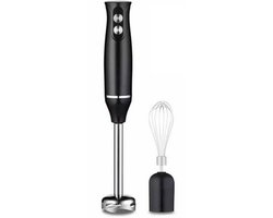 RM Store® - 4 In 1 Mixer Set - Staafmixer - Elektrische Blender - Handmixer - Groentevleesmolen - Roestvrij Staal - Multifunctioneel - Inclusief Accessoires - 500 W - Zwart - 6 x 6 x 36 cm.