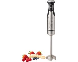 Scheffler Staafmixer Elektrisch – Handblender met RVS Messen – 100% Koperen Motor – Turbo Stand – Hoge Snelheid – Elektrische Mixer – Staafmixer voor Soepen, Smoothies, Saus & Babyvoeding – Keukenmixer RVS