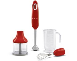 SMEG HBF03RDEU - Staafmixer - Rood - 700W - Met accessoires