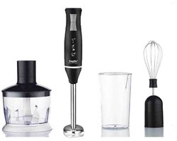 Sonifer SF-8025 Staafmixer set - 3 in 1 - Hand Blender - 400W - Zwart - Inclusief hakmolen, garde en mengbeker