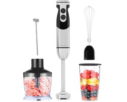 Staafmixer 5-in-1 met 12 snelheden en turbo-modus - Multifunctionele elektrische handmixer