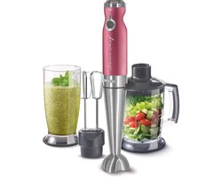Staafmixer Krachtig - Handmixer Blender - Keukenwerk - 20 Snelheden Instelbaar - 800ml Kan - Roze