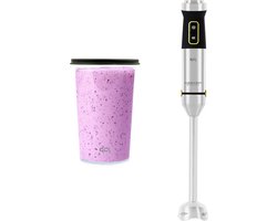 Staafmixer set - 21 snelheden en turbo - Extra krachtig 1200w - Vershoudbakje - ForceBlend F1