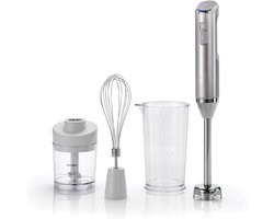 Staafmixer Set - Hakmolen - Groentesnijder - Soepmaker - Draadloos - Zilver