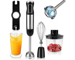 Staafmixer Set - Hakmolen - Groentesnijder - Soepmaker - Zwart