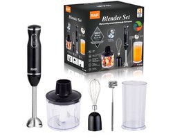 Staafmixers, 5-in-1 staafmixer, 800W soepblender met 500ml hakmolen en 600ml blender BPA-vrij