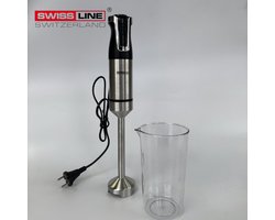 Swiss Line Switzerland - Staafmixer + Maatbeker - BLACK