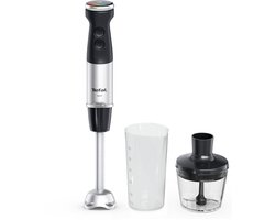 Tefal Quickchef+ HB6728 - Staafmixer - Inclusief Mengbeker en Hakmolen - 20 Snelheden en Turbostand - 1000W - Zwart/RVS