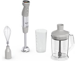 Tefal Quickchef+ HB67MB - Staafmixer - 5-in-1 XL - 1000W - Inclusief Hakmolen en Maatbeker - Zwart/RVS