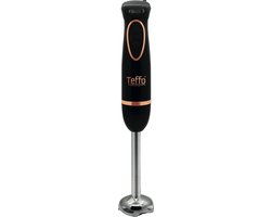 Teffo Staafmixer - 2 Snelheden & ergonomisch Handgreep, afneembare Staaf - 200Watt - Zwart / Rosé Goud